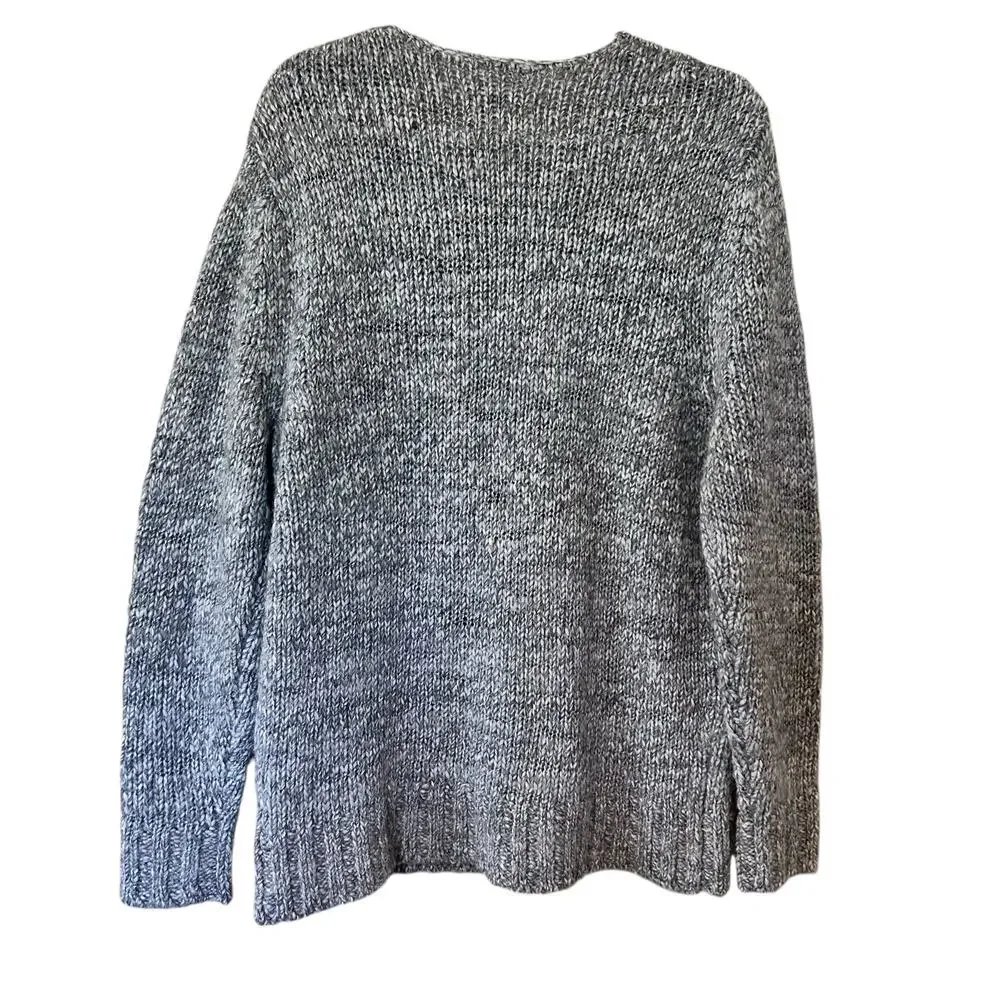 Tommy Bahama Men Size LG Cool Gray Wool Blend Crew Neck Sweater Outdoors Office